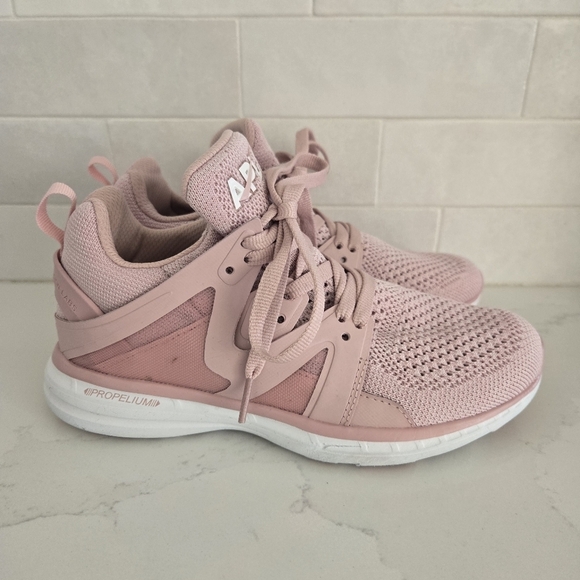 APL Lululemon TechLoom Propelium Ascend Athletic Shoe Dusty Rose White Size 7 - Picture 2 of 10